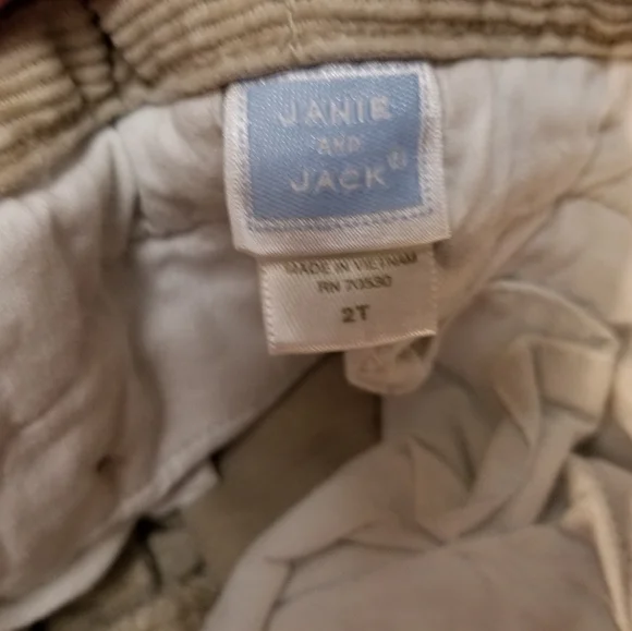 2007 vguc Janie and Jack 2T corduroy pants adjustable waist - Picture 3 of 11